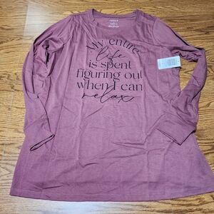 NWT Torrid Long Sleeve Jersey Classic Fit Tee 0/L/12